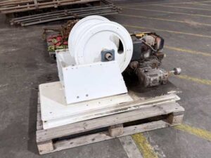 Pallet Containing Diesel Engine & Hose Reel