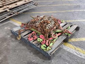 Pallet of Assorted Chains & Hooks
