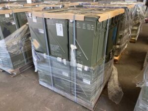 Pallet of Ammo Tins