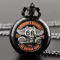 Exquisite Cool Motorbike Route 66 The Mother Road Pattern Pocket Watch