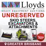 Unreserved Brisbane Factory Direct Skid Steers, Excavators & Attachments
