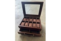 10 Slot Watch Case With Jewellery Draw