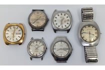 COLLECTION OF SIX GENTS VINTAGE WATCHES