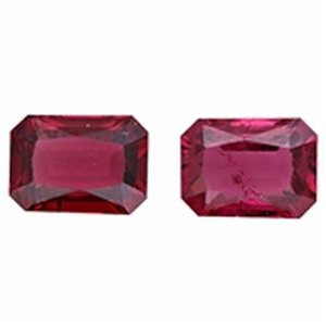Natural Rhodolite Garnet Pairs Gemstones Collection
