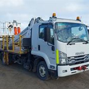 2 x Isuzu FRR600 Hi-Rail EWP Trucks